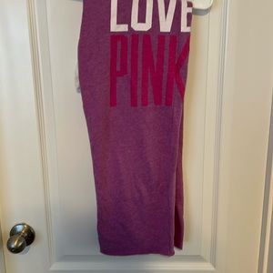 Pink cropped sweat pants